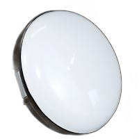 Luminaria led arandela redonda 15w, 6000k, 1500 lumens, bivolt ipi65, preto